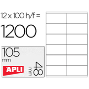 APLI ETIQUETA IMPRESORA 105x48mm 12x100-PACK 01289